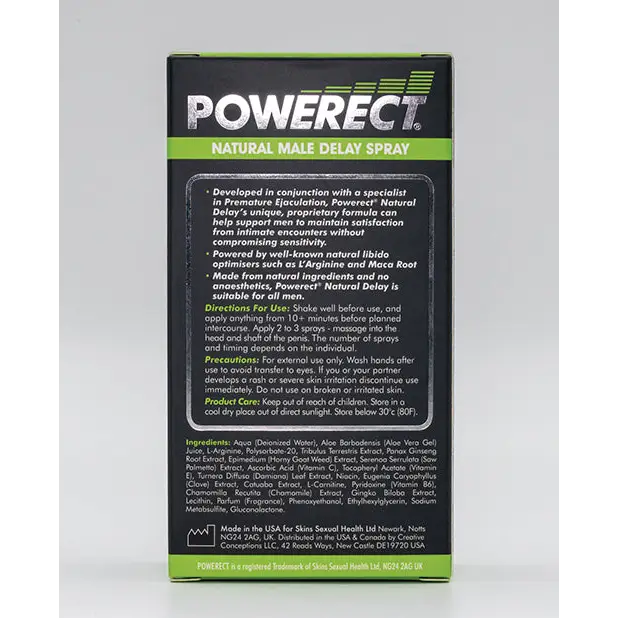 Powerect Natural Delay Spray 30ml - Sexual Enhancers