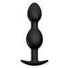 Pretty Love 4.05’’ Silicone Anal Plug w/Ball - Black - Anal Products