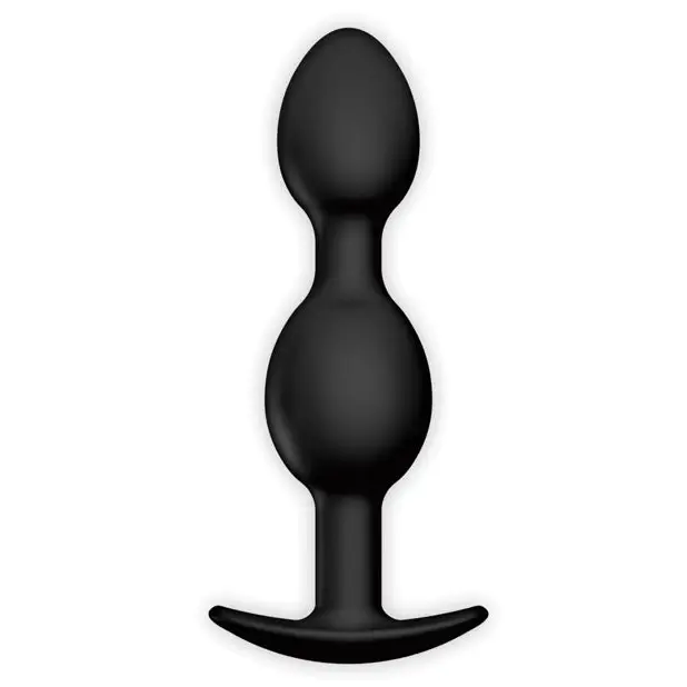 Pretty Love 4.05’’ Silicone Anal Plug w/Ball - Black - Anal Products