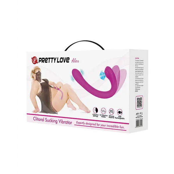 Pretty Love Alex Long-Handled Sucking Vibrator - Fuchsia