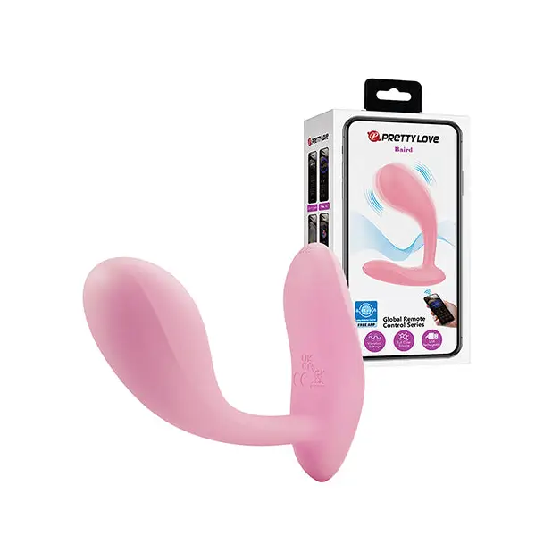 Pretty Love Baird App-Enabled Vibrating Butt Plug - Hot Pink - Anal Products