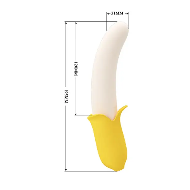 Pretty Love Banana Geek Thrusting Vibrator - Yellow - Vibrators