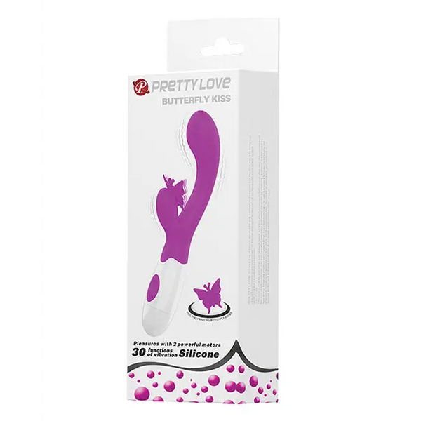Pretty Love Butterfly Kiss Rabbit - Fuchsia - Vibrators
