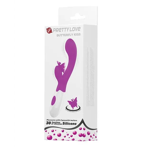 Pretty Love Butterfly Kiss Rabbit - Fuchsia - Vibrators