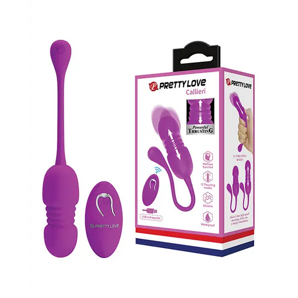 Pretty Love Callieri Remote Thrusting Egg - Fuchsia - Stimulators