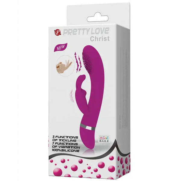 Pretty Love Christ Come Hither Rabbit - 7 Function Fuchsia - Vibrators