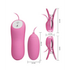 Pretty Love Electric Shock Vibro Nipple Clamps & Bullet - Pink - Stimulators