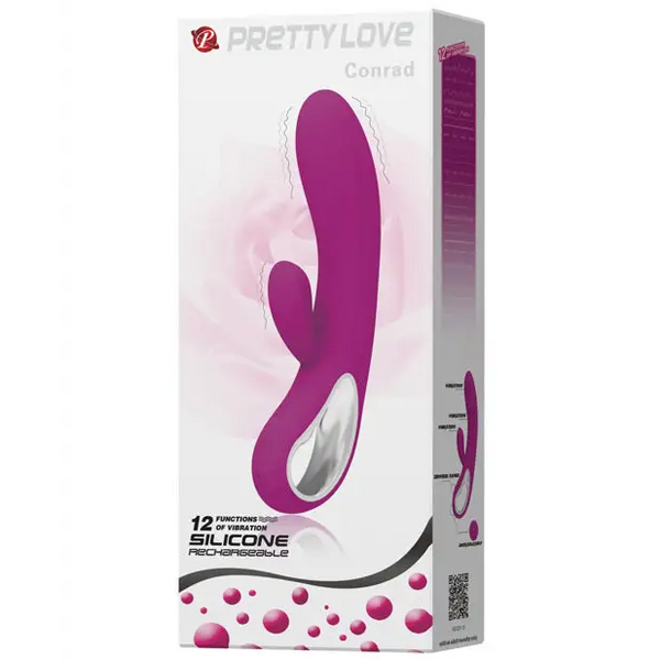 Pretty Love Elmer Rabbit w/Handle 12 Function - Fuchsia - Vibrators