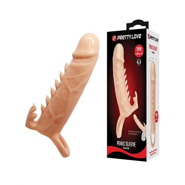 Pretty Love Emmitt 6.3’’ Penis Sleeve - Ivory - Penis Enhancement