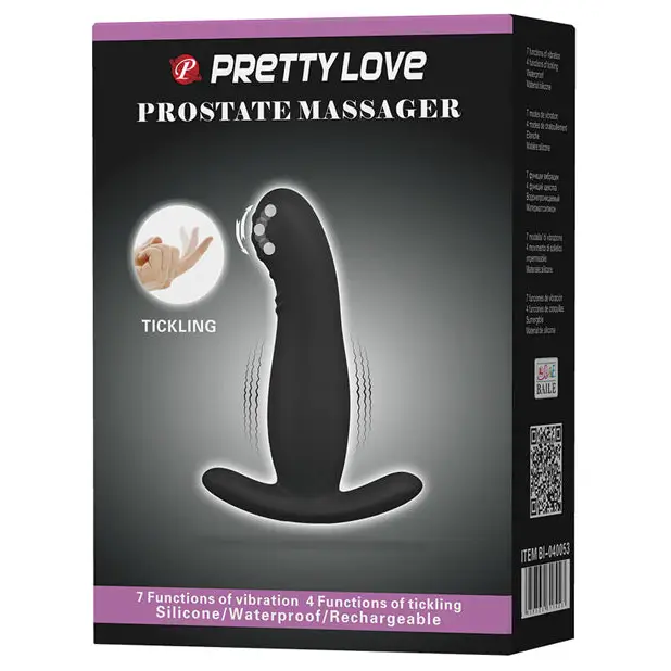 Pretty Love Eudora Vibrating Prostate Massager 7 Function - Black - Anal Products