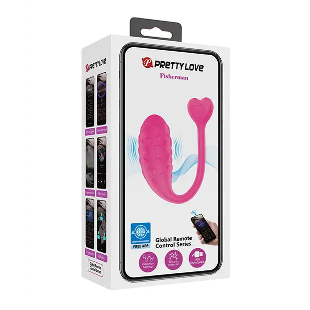 Pretty Love Fisherman Vibrating Egg - Hot Pink