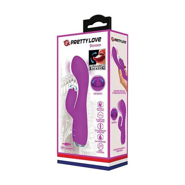Pretty Love Gloria Licking Rabbit - Fuchsia - Vibrators