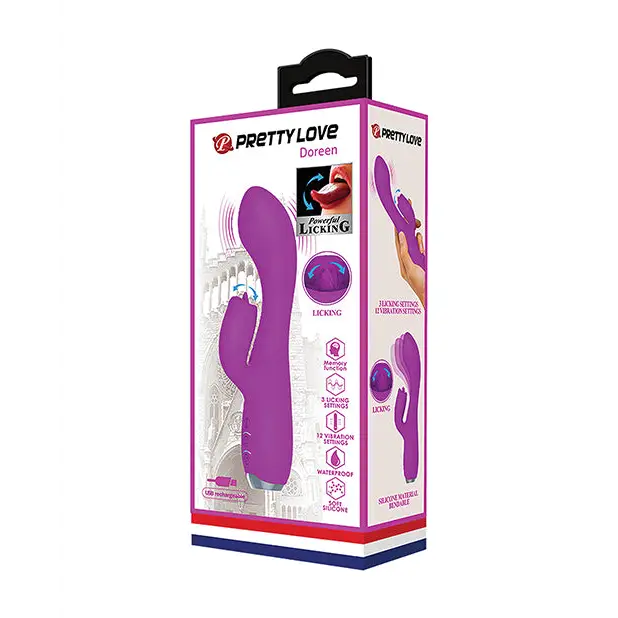 Pretty Love Gloria Licking Rabbit - Fuchsia - Vibrators