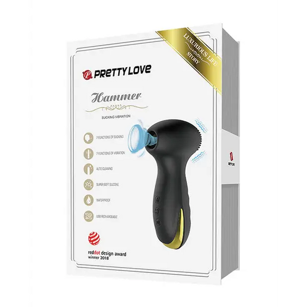 Pretty Love Hammer Sucking & Vibrating - Black & Gold - Vibrators