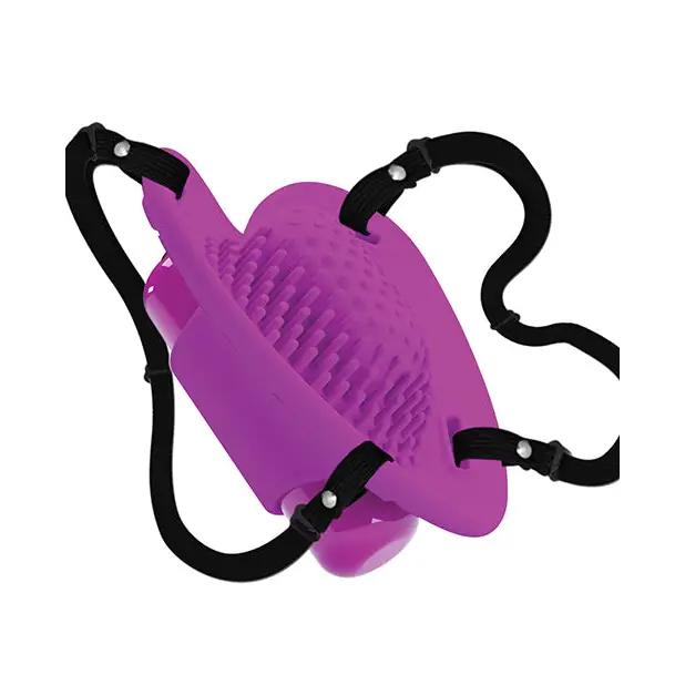 Pretty Love Heartbeat Strap On Clitoral Massager - Fuchsia - Stimulators