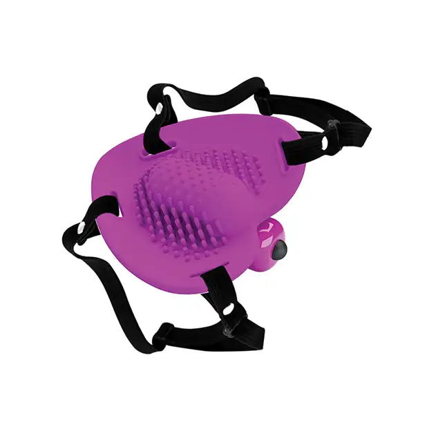 Pretty Love Heartbeat Strap On Clitoral Massager - Fuchsia - Stimulators