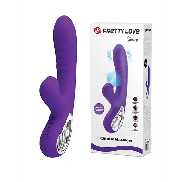 Pretty Love Jersey Sucking & Vibrating Rabbit - Purple