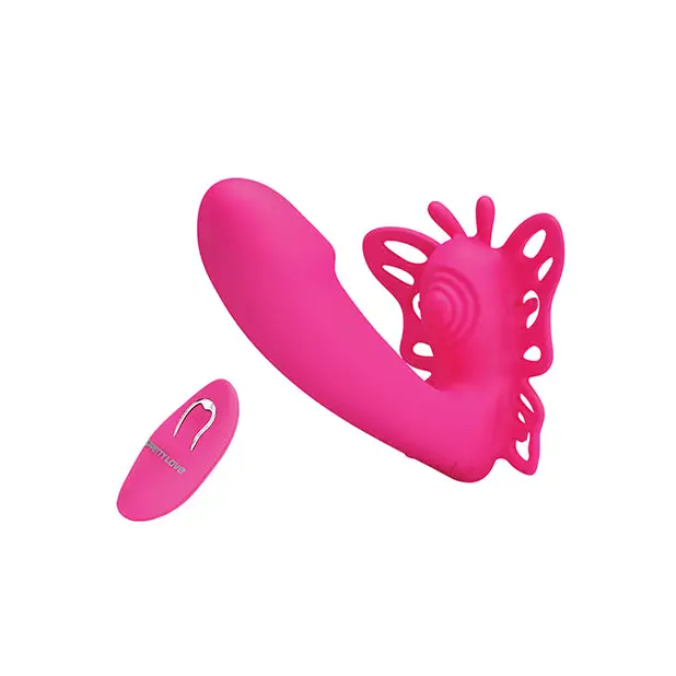 Pretty Love Katherine Wearable Butterfly Vibrator - Fuchsia - Stimulators