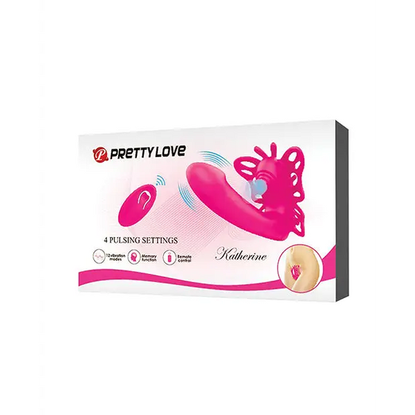 Pretty Love Katherine Wearable Butterfly Vibrator - Fuchsia - Stimulators