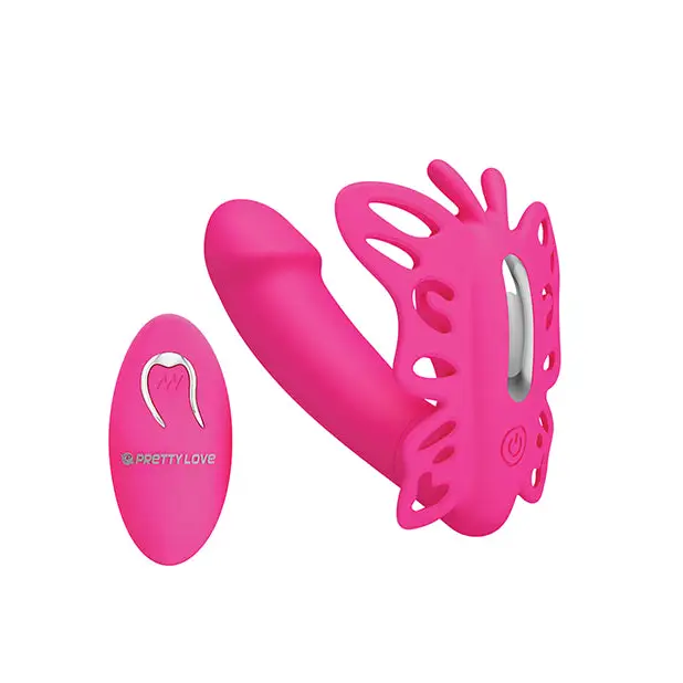 Pretty Love Katherine Wearable Butterfly Vibrator - Fuchsia - Stimulators