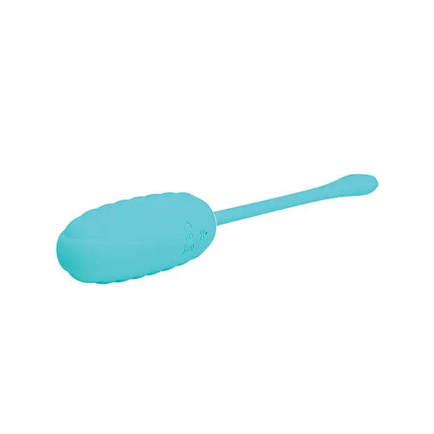 Pretty Love Kirk Liquid Silicone Remote Egg - Turquoise - Stimulators