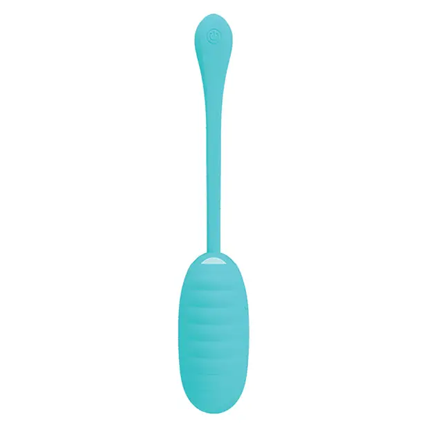 Pretty Love Kirk Liquid Silicone Remote Egg - Turquoise - Stimulators