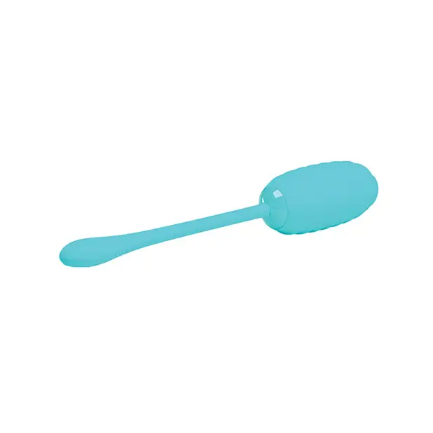Pretty Love Kirk Liquid Silicone Remote Egg - Turquoise - Stimulators