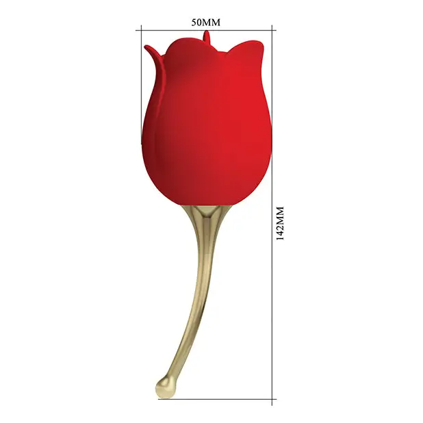 Pretty Love Licking Rose Lover Dual Ended - Rose - Stimulators