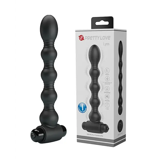 Pretty Love Lynn Vibrating Beads - Black - Anal Products