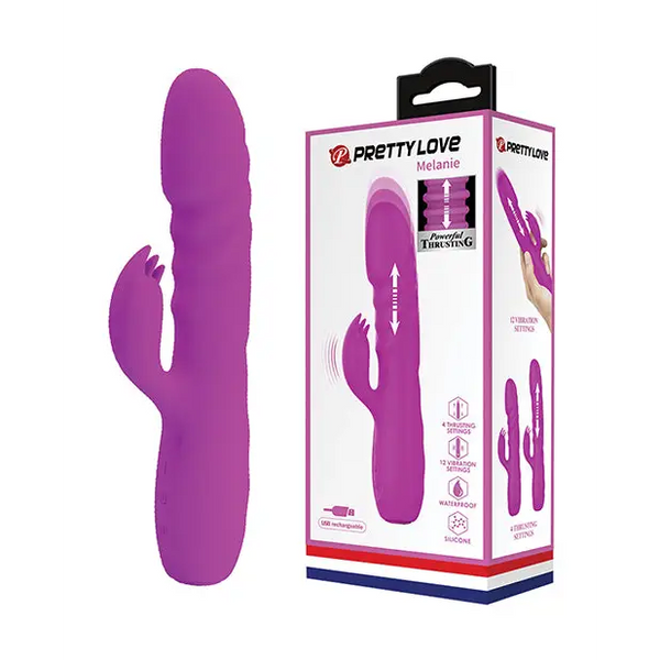 Pretty Love Melanie Thrusting Rabbit - Fuchsia - Vibrators