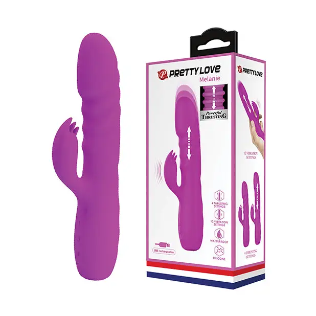 Pretty Love Melanie Thrusting Rabbit - Fuchsia - Vibrators