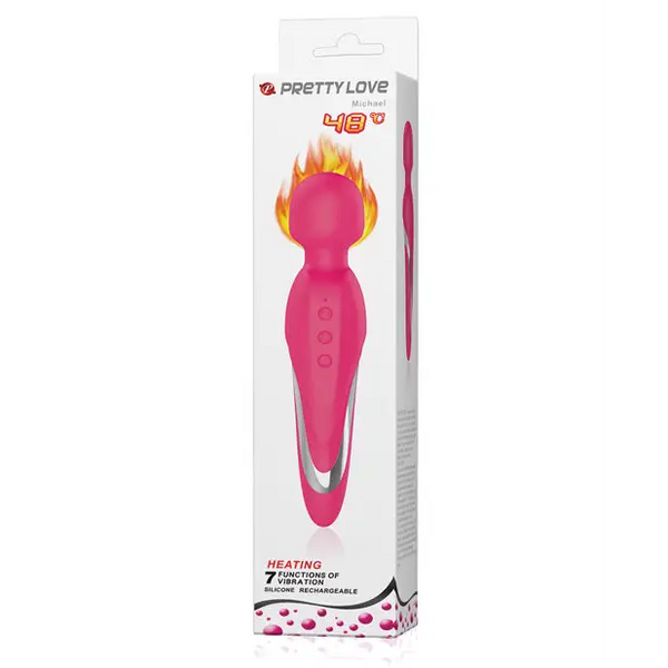 Pretty Love Michael Heating Body Wand - Pink - Massage Products