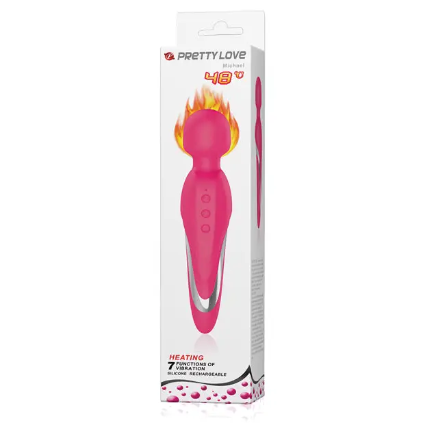 Pretty Love Michael Heating Body Wand - Pink - Massage Products
