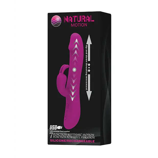 Pretty Love Natural Motion Thrusting Rabbit 7 Function - Fuchsia - Vibrators