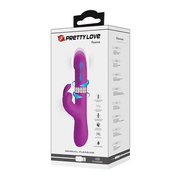 Pretty Love Reese Thrusting Rabbit - Fuchsia - Vibrators