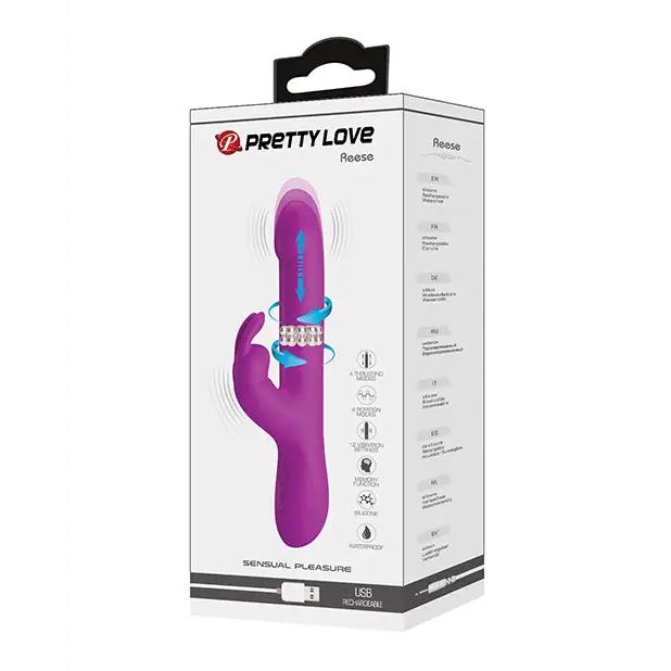 Pretty Love Reese Thrusting Rabbit - Fuchsia - Vibrators