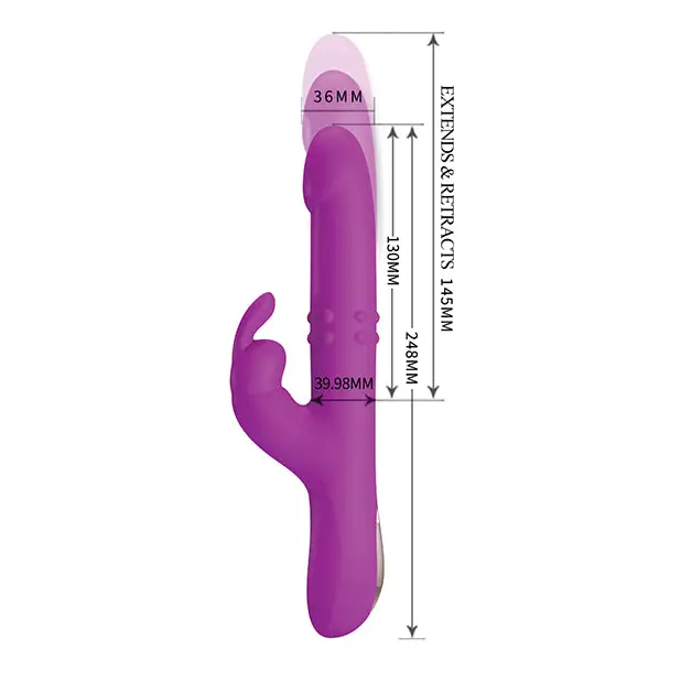 Pretty Love Reese Thrusting Rabbit - Fuchsia - Vibrators