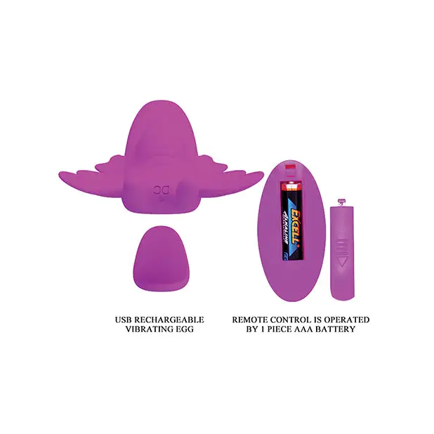 Pretty Love Romance Aileen Magnetic Butterfly Panty Vibe - Fuchsia - Stimulators