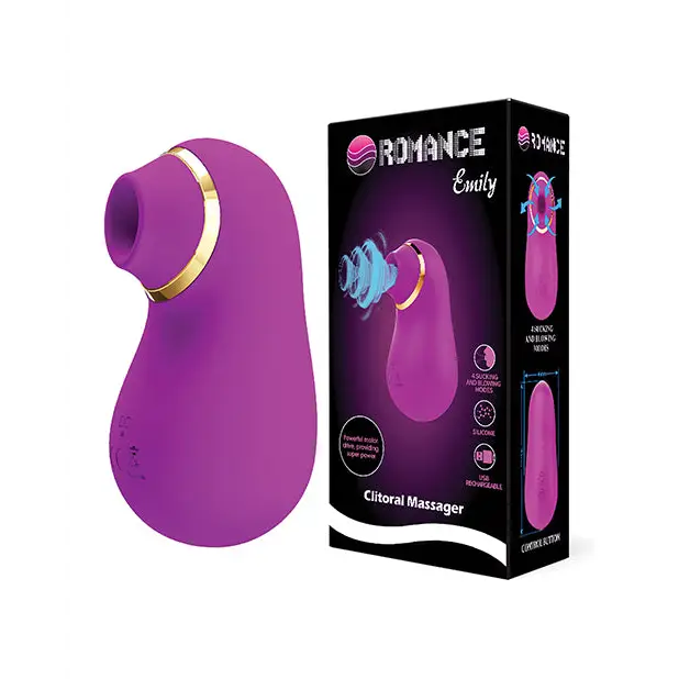 Pretty Love Romance Emily Sucking Clitoral Massager - Fuchsia - Stimulators