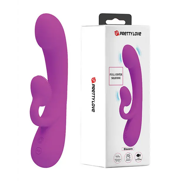 Pretty Love Sincere Scrub Brush Rabbit - Fuchsia - Vibrators