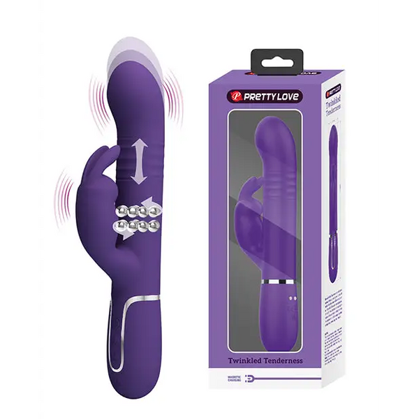 Pretty Love Twinkled Tenderness Coale Thrusting Rabbit - Purple - Vibrators