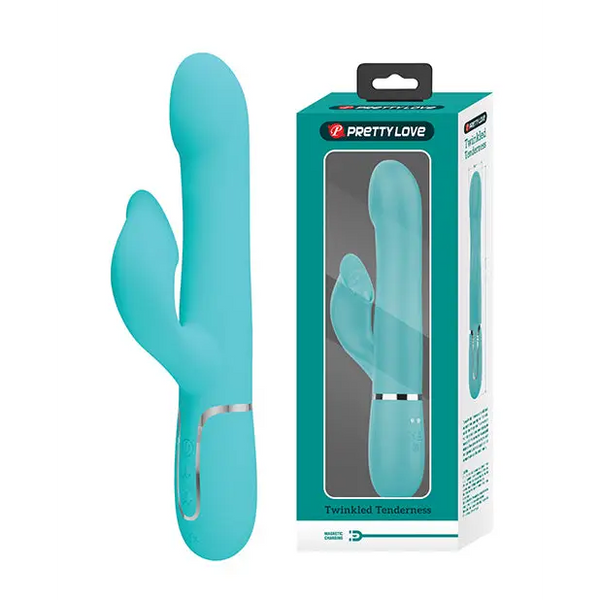 Pretty Love Twinkled Tenderness Fabin Rolling Ball Rabbit - Aqua - Vibrators