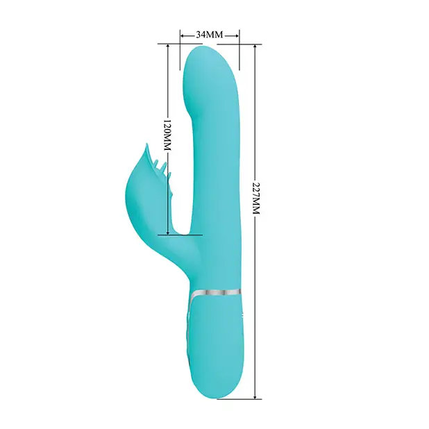 Pretty Love Twinkled Tenderness Fabin Rolling Ball Rabbit - Aqua - Vibrators
