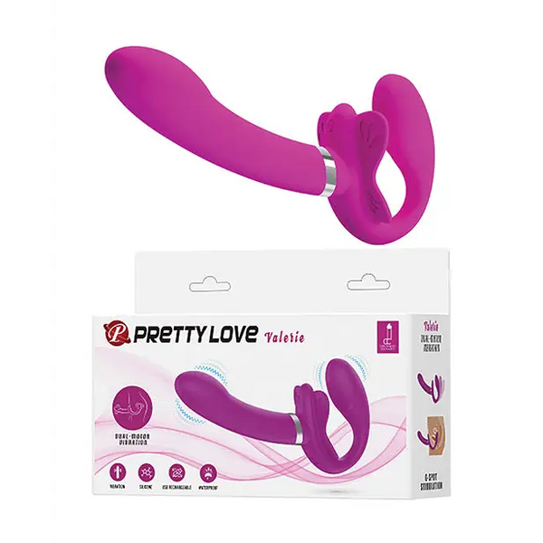 Pretty Love Valerie Strapless Strap On - Fuchsia - Strap Ons