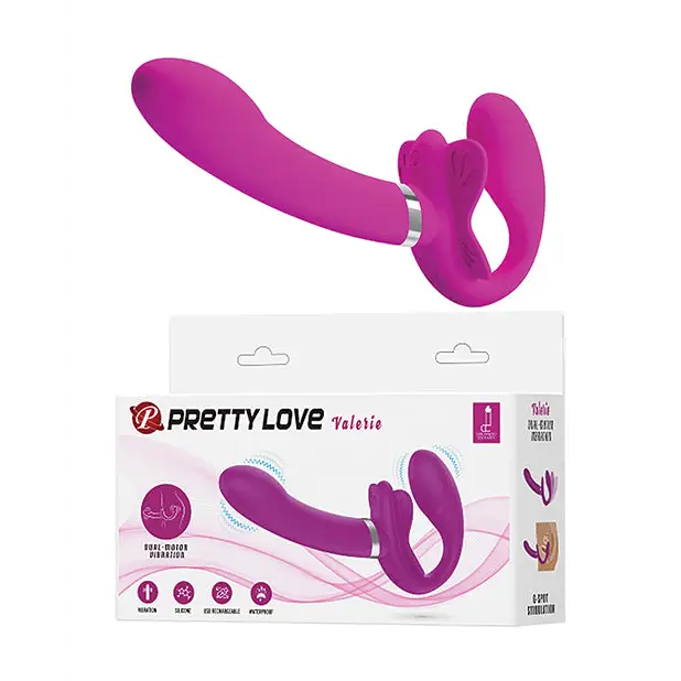 Pretty Love Valerie Strapless Strap On - Fuchsia - Strap Ons