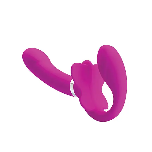 Pretty Love Valerie Strapless Strap On - Fuchsia - Strap Ons