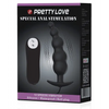 Pretty Love Vibrating Bead Shaped Butt Plug - Black - Anal Products