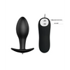 Pretty Love Vibrating Bulb Shaped Butt Plug - Black - Anal Products