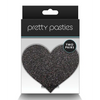 Pretty Pasties Glitter Hearts Black/Gold - 2 Pair - Lingerie - Packaged