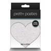 Pretty Pasties Glitter Hearts Red/Silver - 2 Pair - Lingerie - Packaged